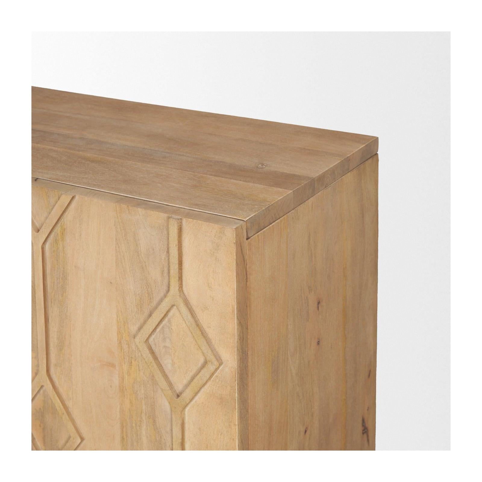 Mercana Heera Diamond Motif w/ Shelf Accent Cabinet
