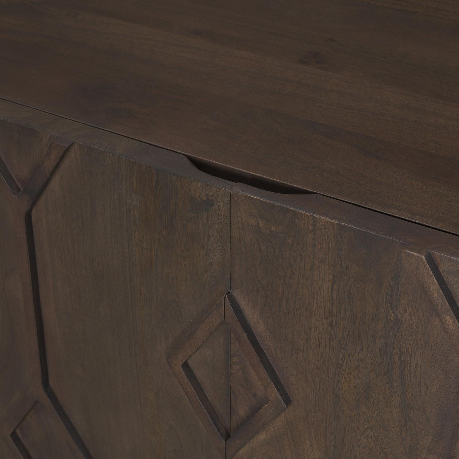 Mercana Heera Diamond Motif w/ Shelf Accent Cabinet