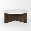 Mercana Bianca Wood w/ Marble Round Top Coffee Table