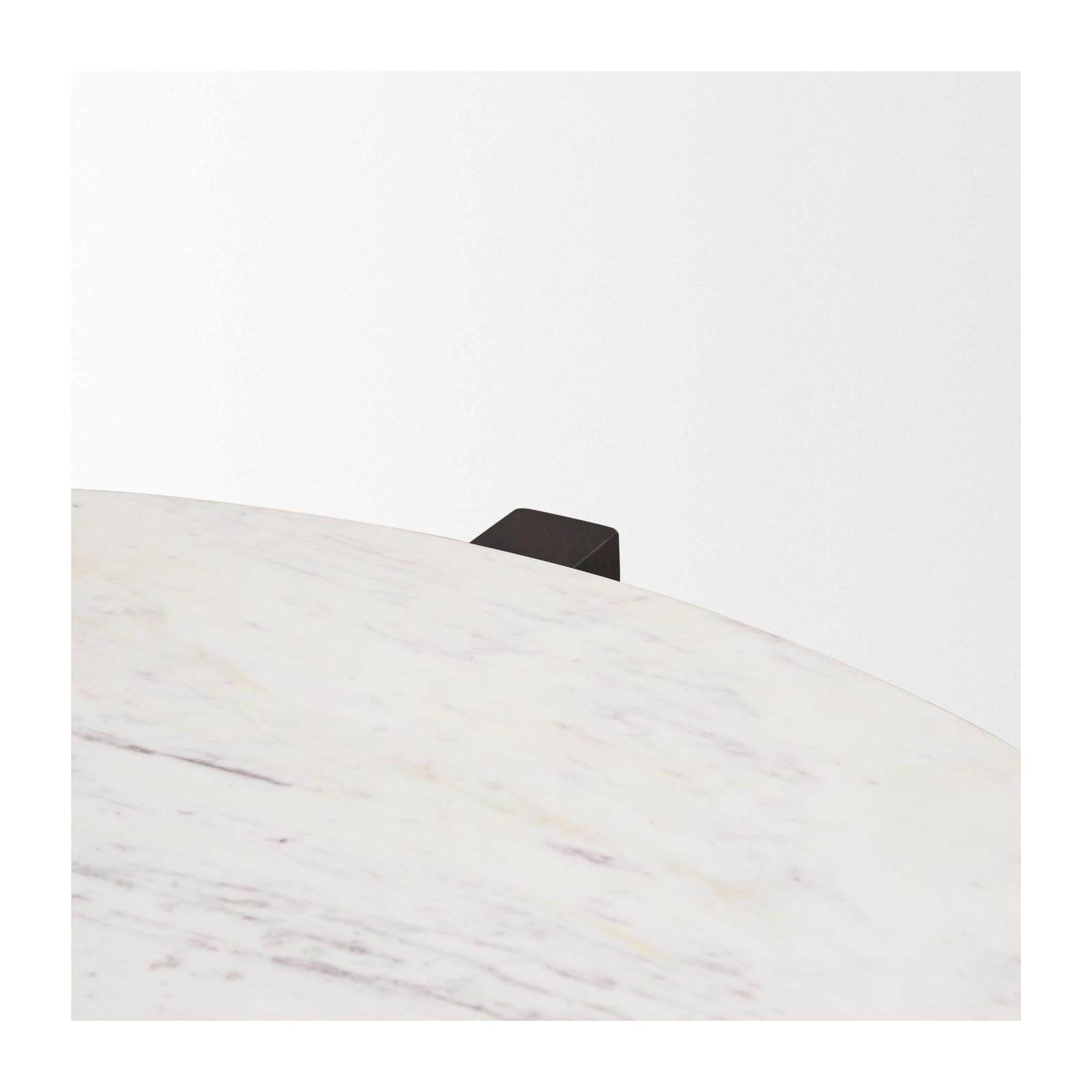 Mercana Bianca Wood w/ Marble Round Top Coffee Table