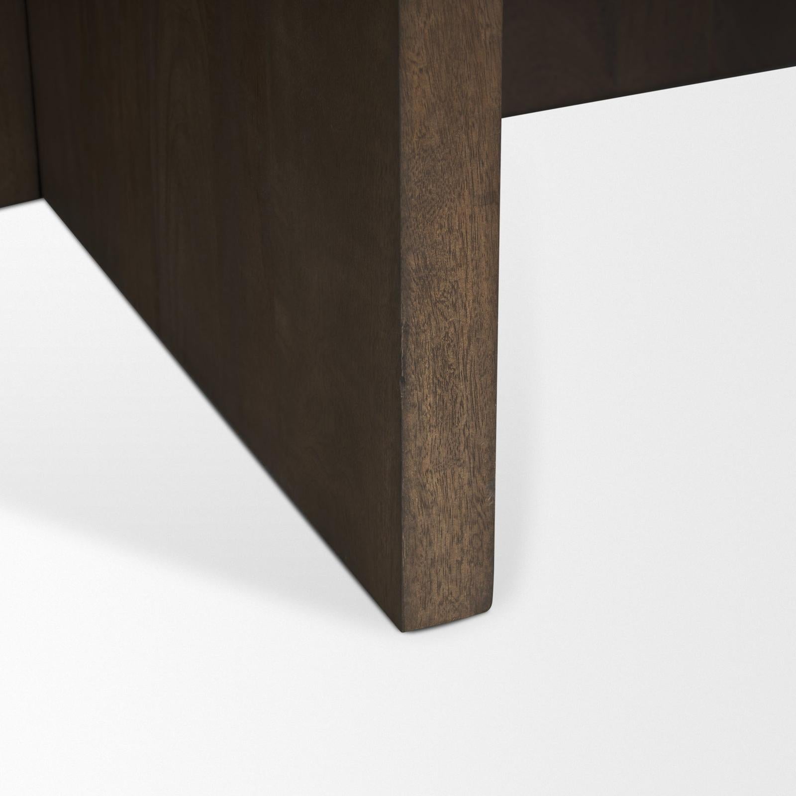 Mercana Bianca Wood w/ Marble Round Top Coffee Table