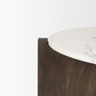Mercana Bianca Wood w/ Marble Round Top Coffee Table