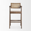 Mercana Indie Medium Brown Wood w/ Cane Bar Stool Clearance