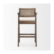 Mercana Indie Medium Brown Wood w/ Cane Bar Stool Clearance