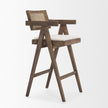 Mercana Indie Medium Brown Wood w/ Cane Bar Stool Clearance