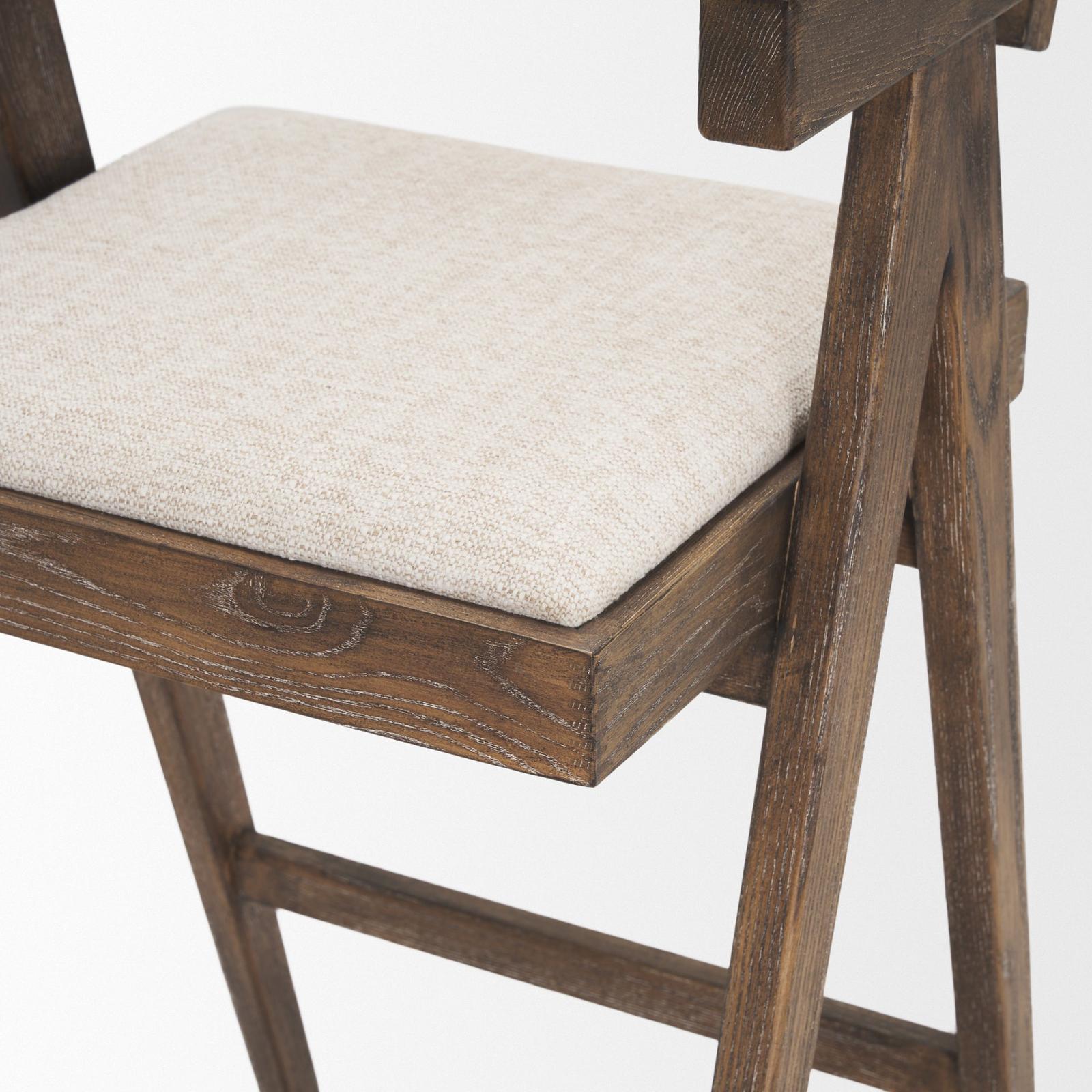 Mercana Indie Medium Brown Wood w/ Cane Bar Stool Clearance