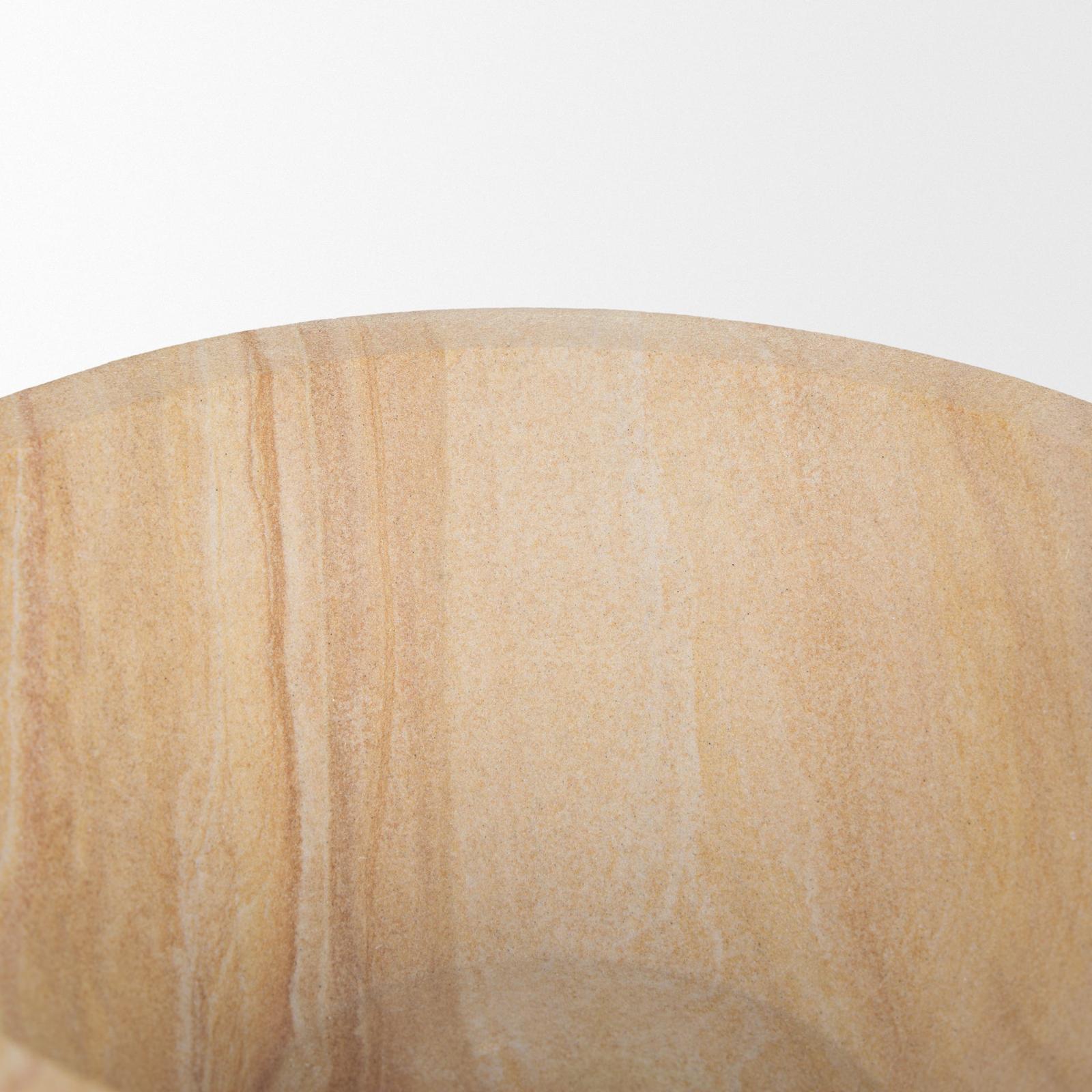 Mercana Ramira Beige Sandstone Decorative Pedestal Bowl