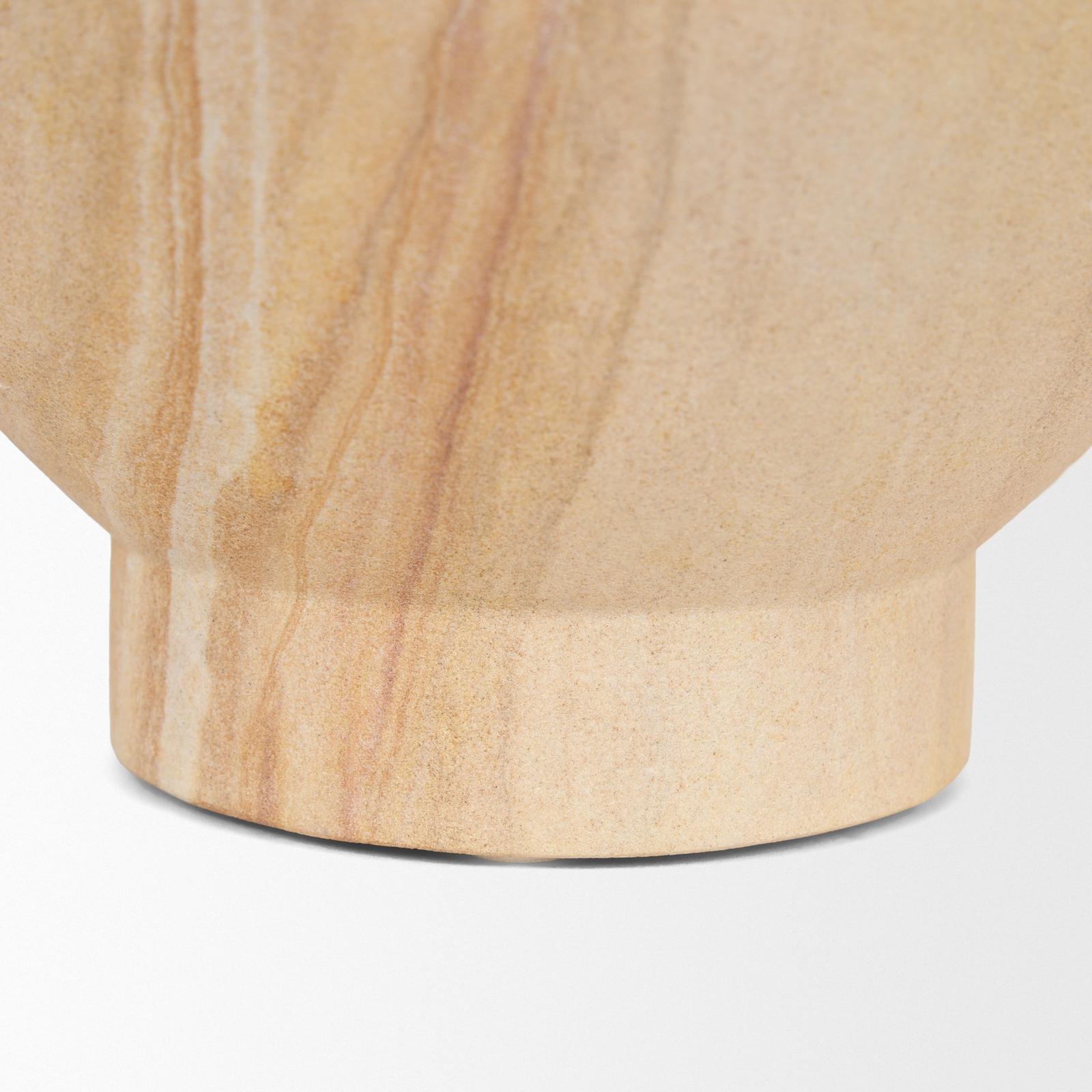 Mercana Ramira Beige Sandstone Decorative Pedestal Bowl