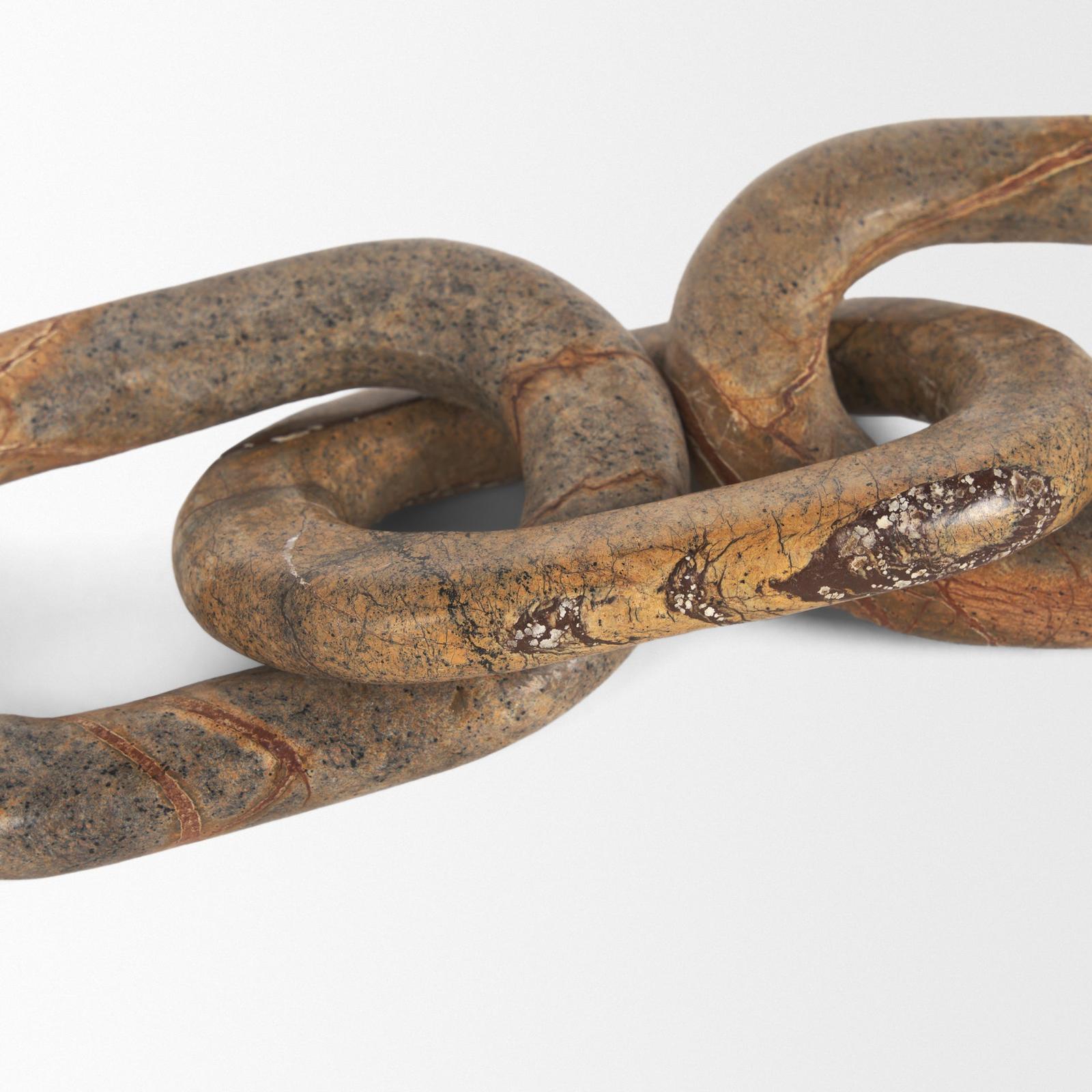 Mercana Reinir Marble Chain Link Decorative Object