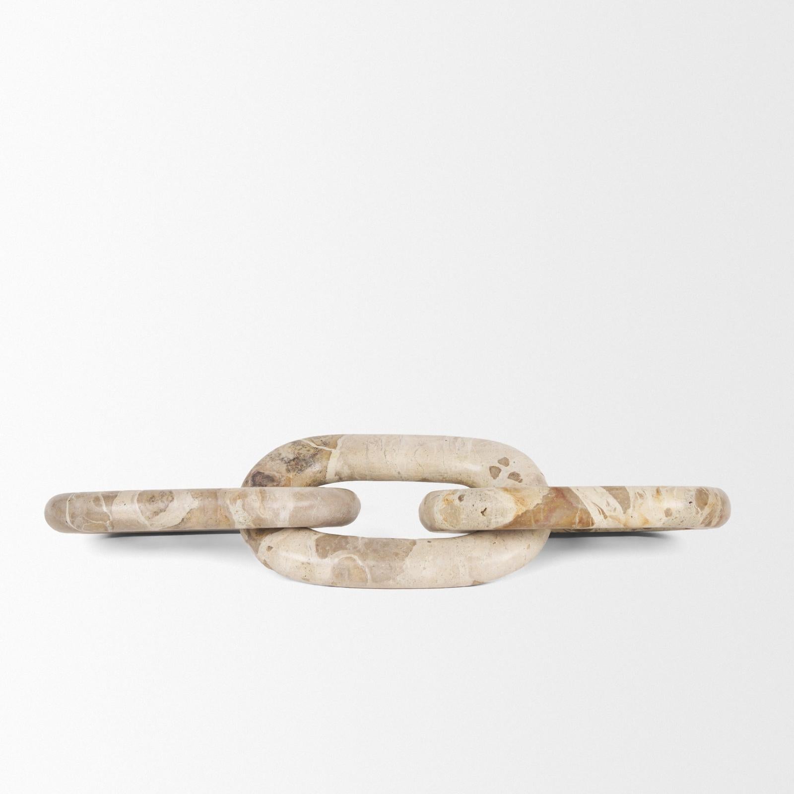 Mercana Reinir Marble Chain Link Decorative Object