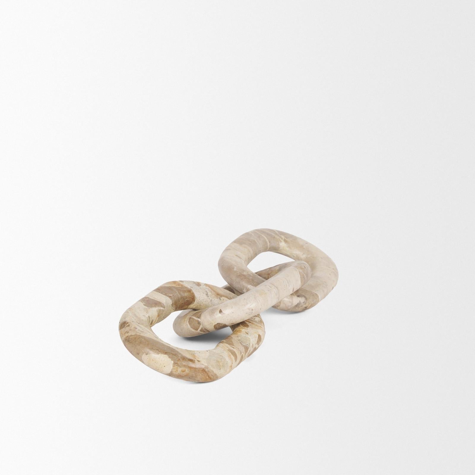 Mercana Reinir Marble Chain Link Decorative Object