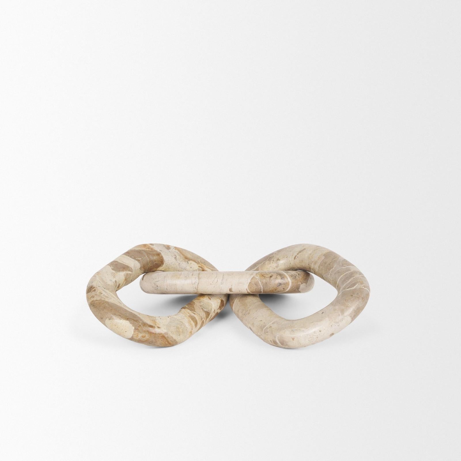 Mercana Reinir Marble Chain Link Decorative Object