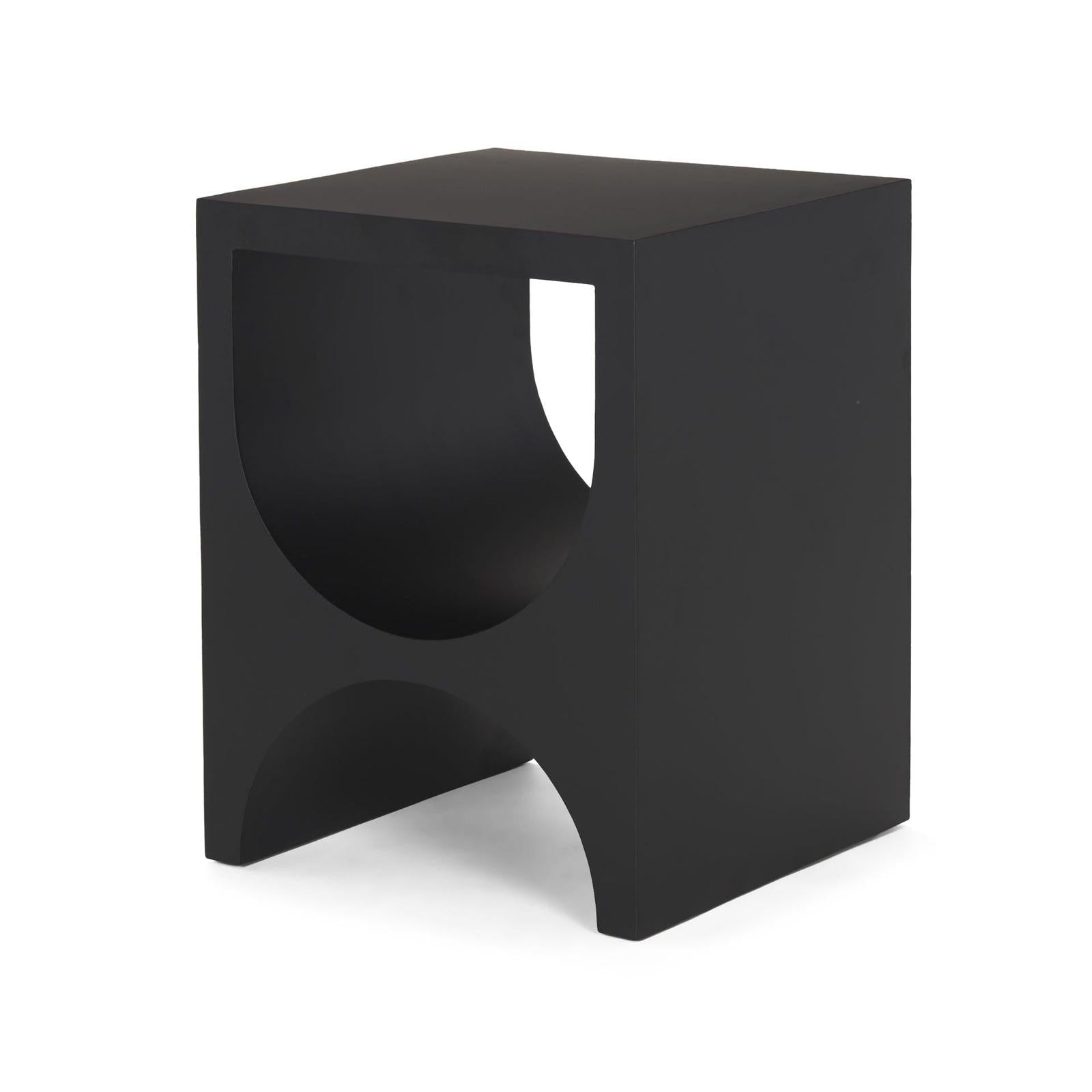 Mercana Sobi Matte Black Metal Side Table