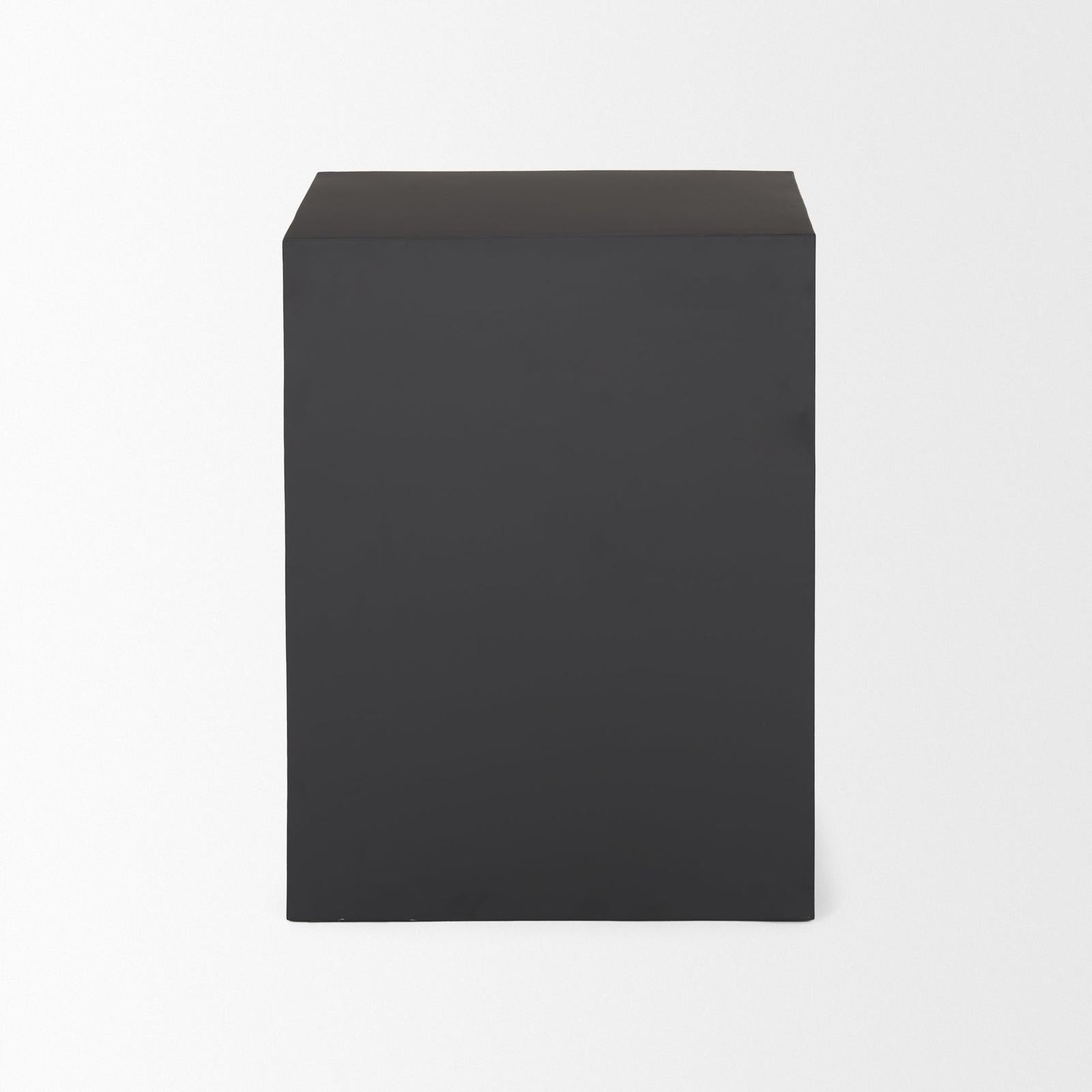 Mercana Sobi Matte Black Metal Side Table