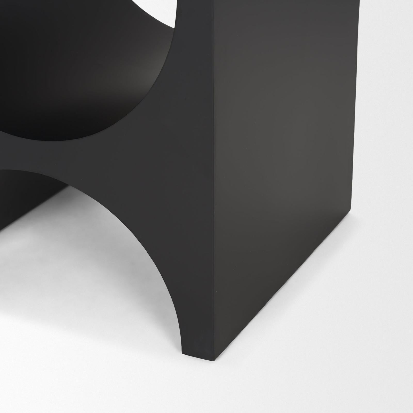 Mercana Sobi Matte Black Metal Side Table
