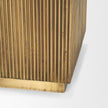 Mercana Satima Marble w/ Gold Metal Square Fluted Accent Table