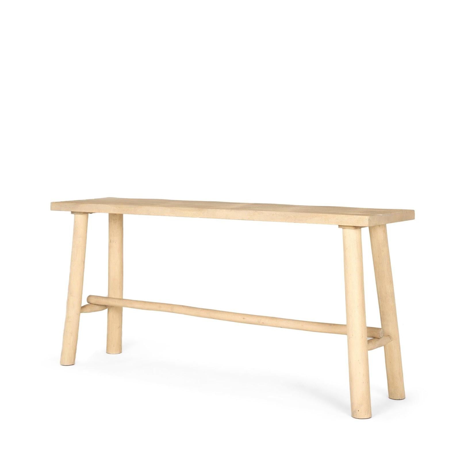 Mercana Sekou Light Brown Wooden Craftsman Console Table Clearance