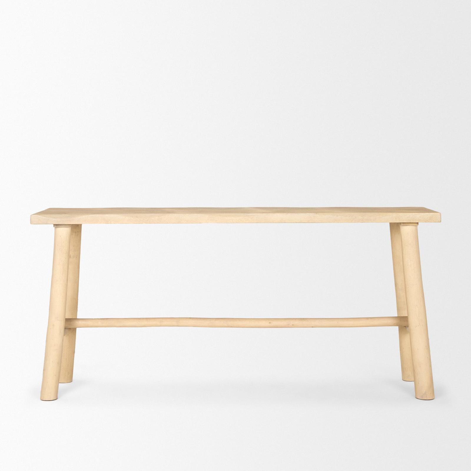 Mercana Sekou Light Brown Wooden Craftsman Console Table Clearance