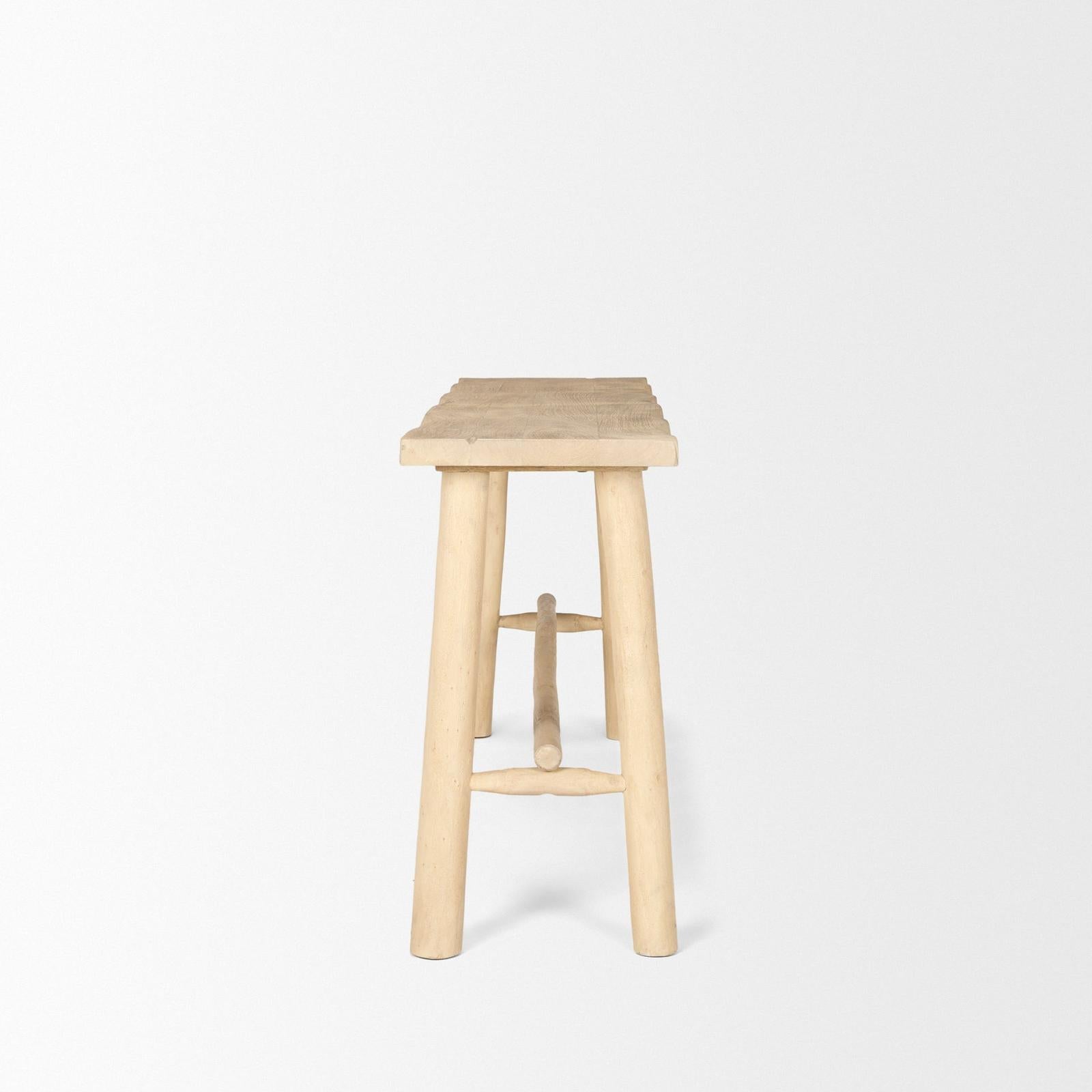 Mercana Sekou Light Brown Wooden Craftsman Console Table Clearance