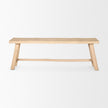 Mercana Sekou Light Brown Wooden Craftsman Bench Clearance