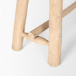 Mercana Sekou Light Brown Wooden Craftsman Bench Clearance