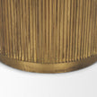 Mercana Satima Marble w/ Gold Metal Square Fluted Accent Table