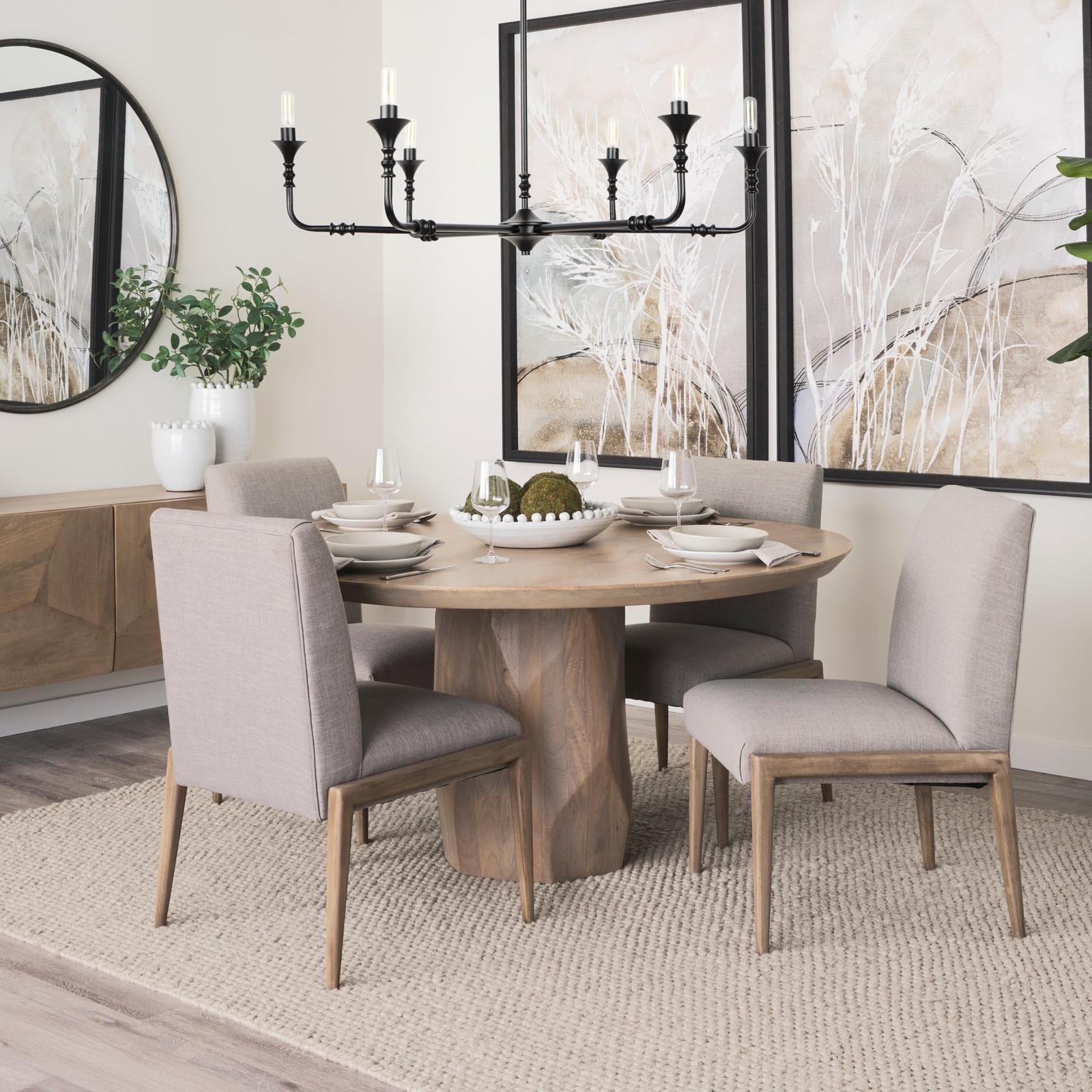 Mercana Palisades Upholstery w/ Solid Wood Armless Dining Chair