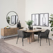 Mercana Brently Dining Chair Matte Black Metal Legs