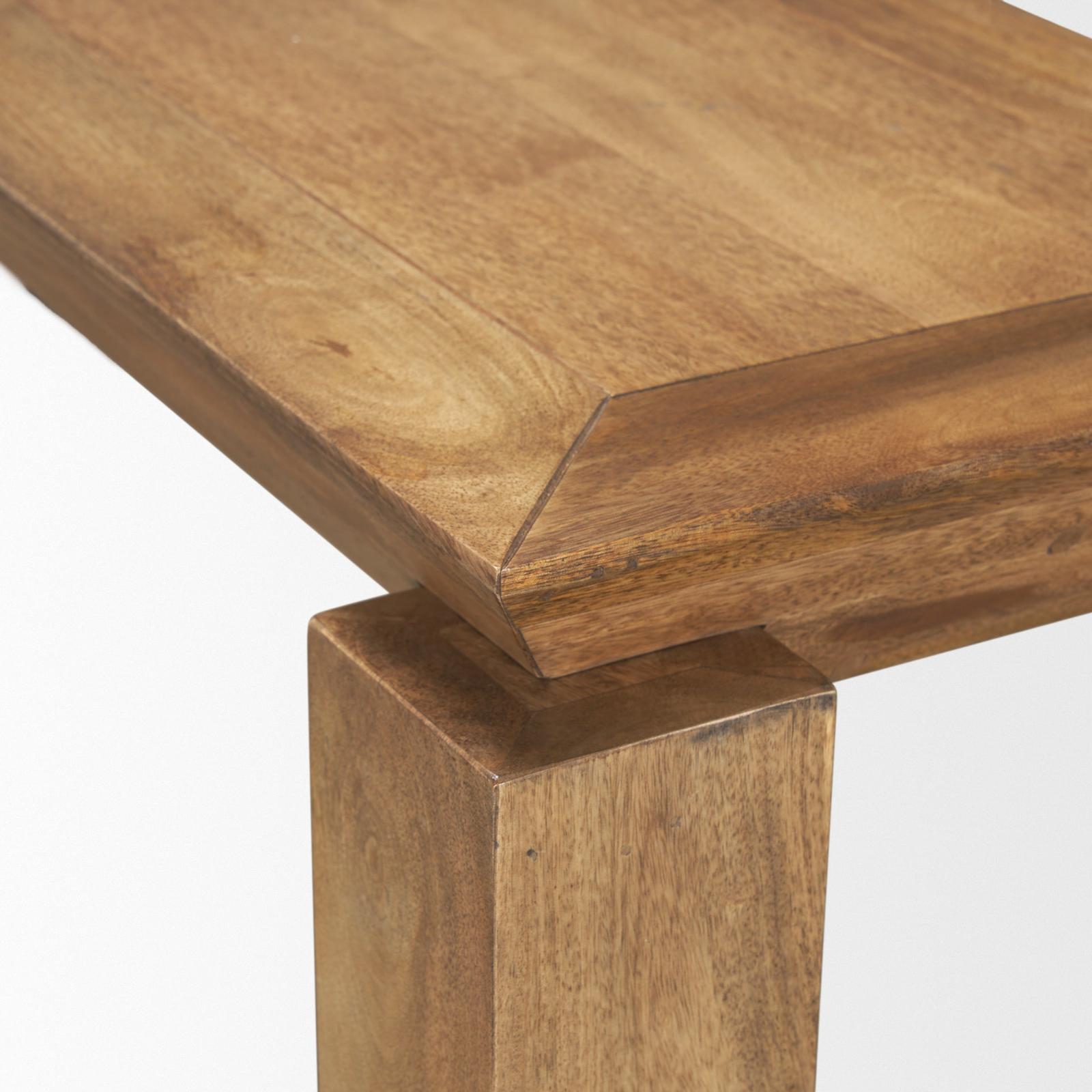 Mercana Sapphira Brown Wood Tapered Top Console Table