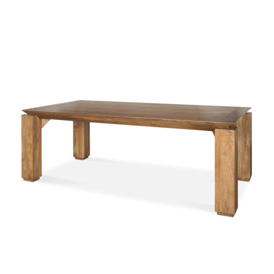 Mercana Sapphira Brown Wood Tapered Top Rectangular Dining Table