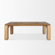 Mercana Sapphira Brown Wood Tapered Top Rectangular Dining Table