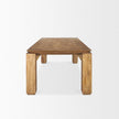 Mercana Sapphira Brown Wood Tapered Top Rectangular Dining Table