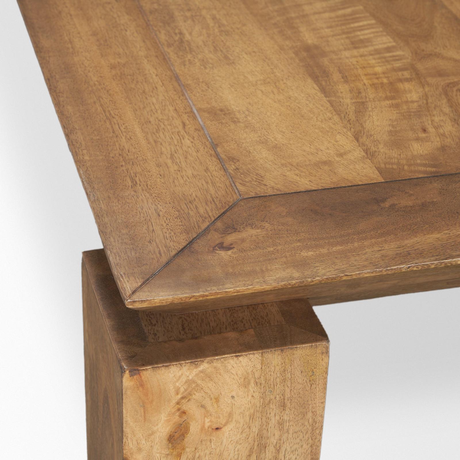 Mercana Sapphira Brown Wood Tapered Top Rectangular Dining Table