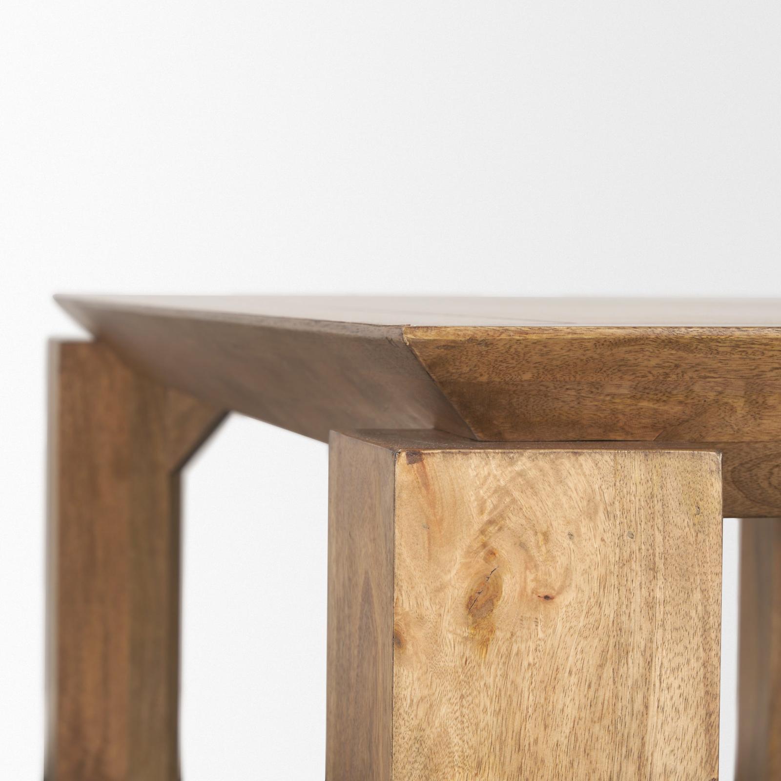 Mercana Sapphira Brown Wood Tapered Top Rectangular Dining Table