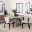 Mercana Cline Gray Fabric W/Black Wood Dining Chair