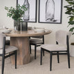 Mercana Cline Gray Fabric W/Black Wood Dining Chair