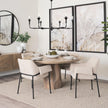 Mercana Brently Dining Chair Matte Black Metal Legs