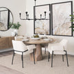 Mercana Brently Dining Chair Matte Black Metal Legs
