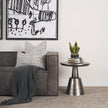 Mercana Bobbi Textured Polished Nickel Cast Aluminum Metal Accent Table