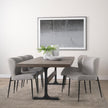 Mercana Hartt Dining Chair W/ Matte Black Metal Frame and Gray Fabric Clearance