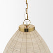 Mercana Saliha Cane w/ Brass Metal Pendant Light