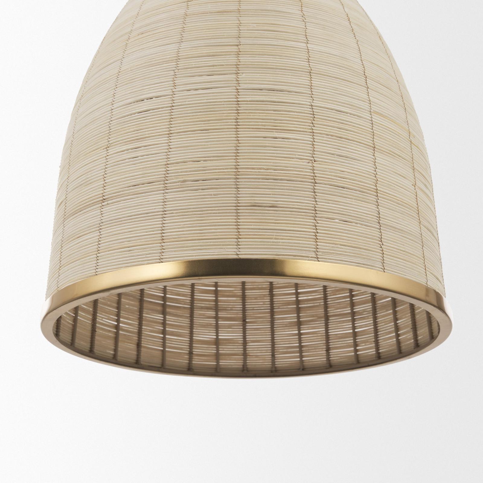 Mercana Saliha Cane w/ Brass Metal Pendant Light