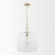 Mercana Sadah Clear Blown Glass w/ Gold Metal Pendant Light