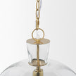 Mercana Sadah Clear Blown Glass w/ Gold Metal Pendant Light