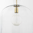 Mercana Sadah Clear Blown Glass w/ Gold Metal Pendant Light