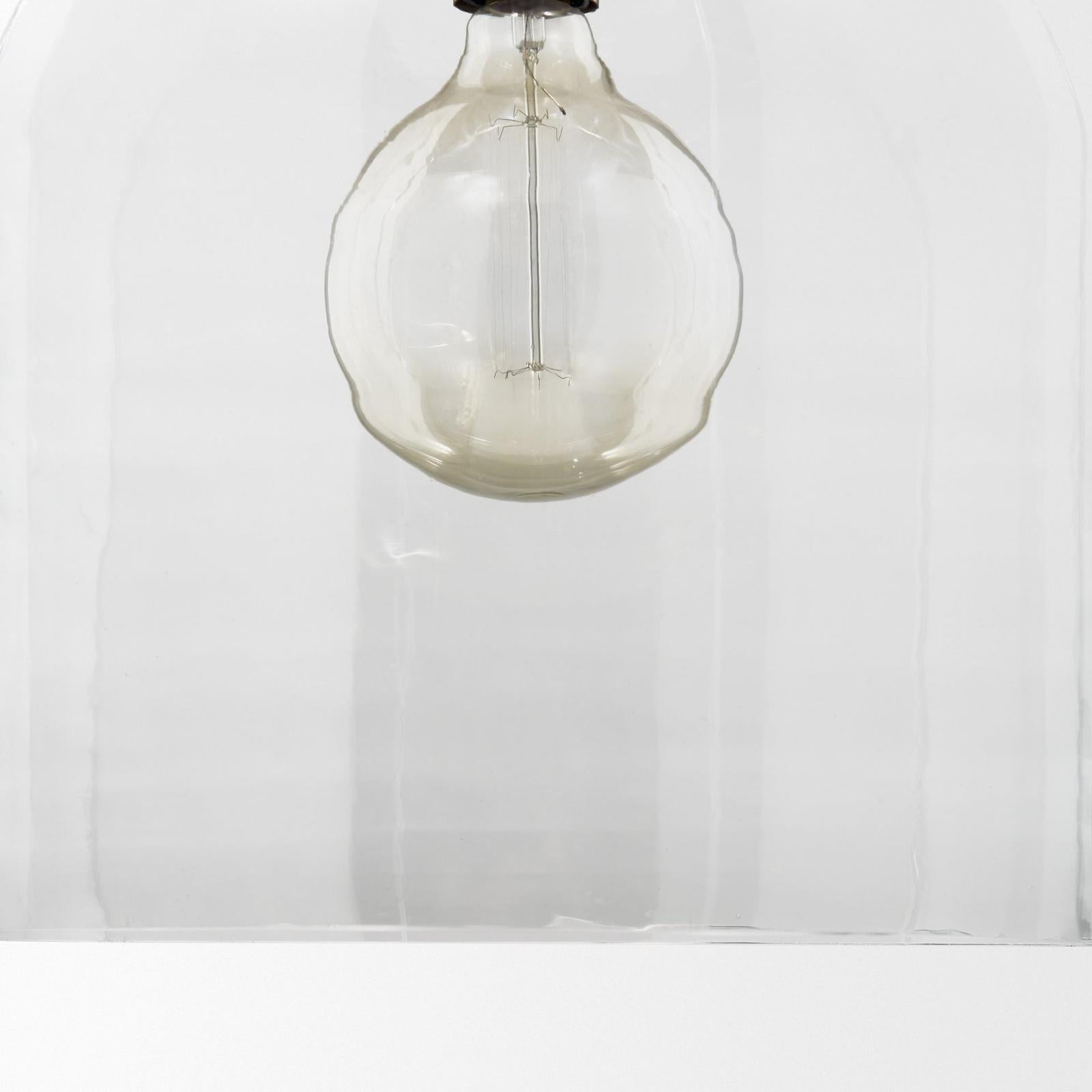 Mercana Sadah Clear Blown Glass w/ Gold Metal Pendant Light