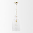 Mercana Sadah Clear Blown Glass w/ Gold Metal Pendant Light