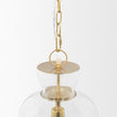Mercana Sadah Clear Blown Glass w/ Gold Metal Pendant Light