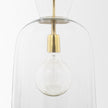 Mercana Sadah Clear Blown Glass w/ Gold Metal Pendant Light