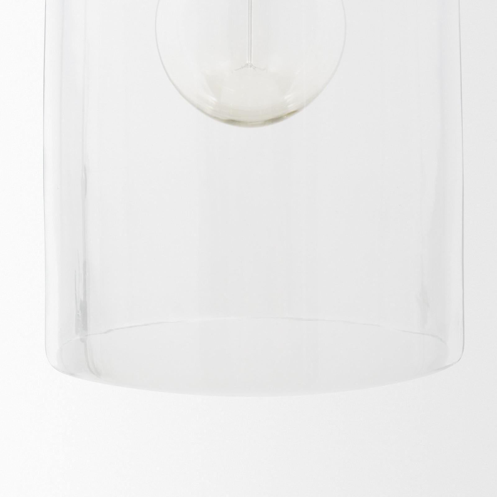 Mercana Sadah Clear Blown Glass w/ Gold Metal Pendant Light